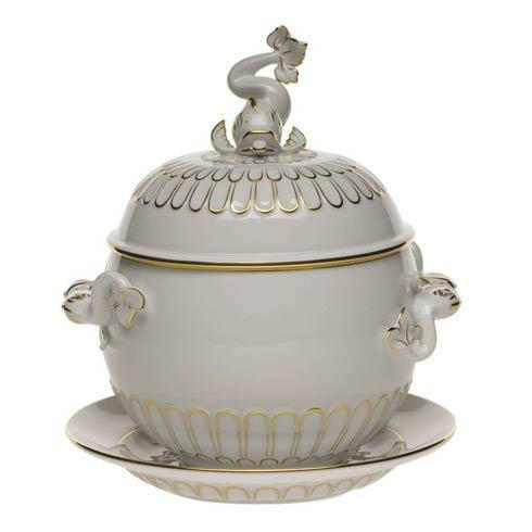 Golden Edge Tureen & Platter