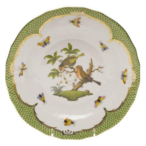 Rothschild Bird Green Border Dessert Plate - Motif 10, HERHRD-RO-EV-01520-0-10, Sasha Nicholas