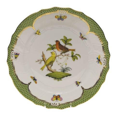 Rothschild Bird Green Border Dinner Plate - Motif 06, HERHRD-RO-EV-01524-0-06, Sasha Nicholas