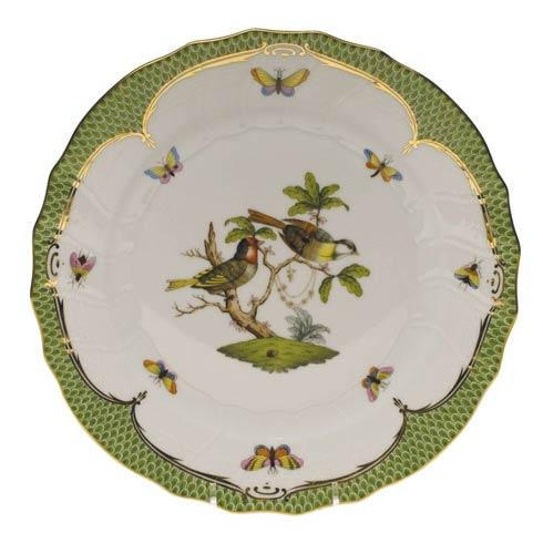 Rothschild Bird Green Border Dinner Plate - Motif 11, HERHRD-RO-EV-01524-0-11, Sasha Nicholas