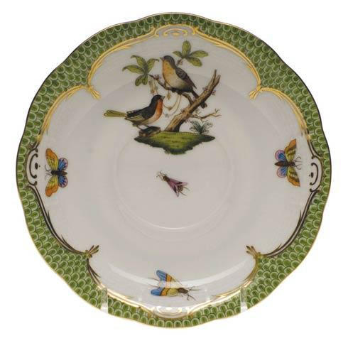 Rothschild Bird Green Border Tea Saucer - Motif 08, HERHRD-RO-EV-00734-1-08, Sasha Nicholas