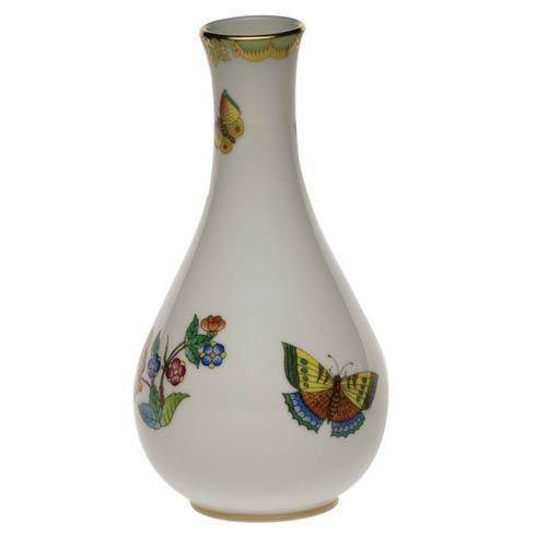 Queen Victoria Green Border Vase