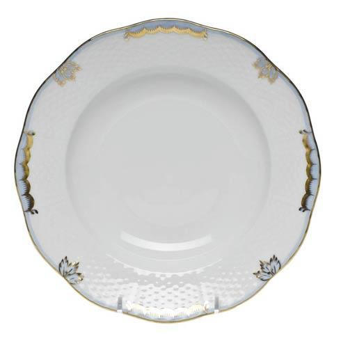 Princess Victoria Light Blue Rim Soup Plate