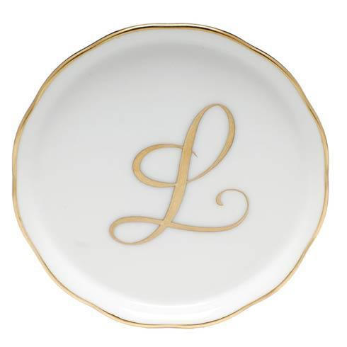 Monogram Coasters Gold Monogram Coaster - L