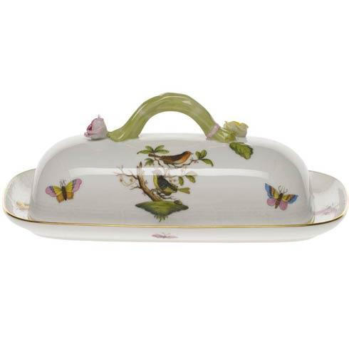 Rothschild Bird Original (no border) Butter Dish W/Branch