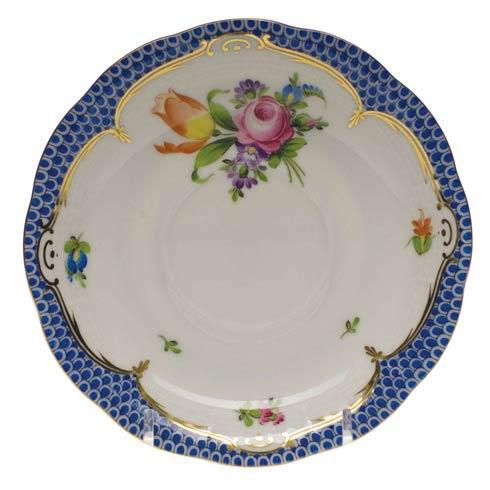 Printemps Blue Border Tea Saucer - Motif 02, HERHRD-BT-EB-00734-1-02, Sasha Nicholas