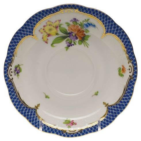 Printemps Blue Border Tea Saucer - Motif 05, HERHRD-BT-EB-00734-1-05, Sasha Nicholas