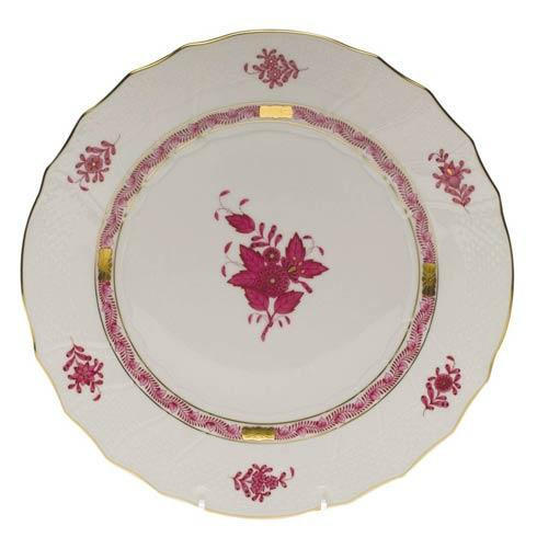 Chinese Bouquet Raspberry Dinner Plate