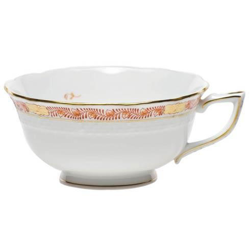 Chinese Bouquet Garland Rust Tea Cup