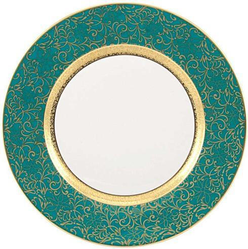 Tolede Turquoise With Gold Incrustation Dinner Plate, RAYRSL-0528-17-101027, Sasha Nicholas