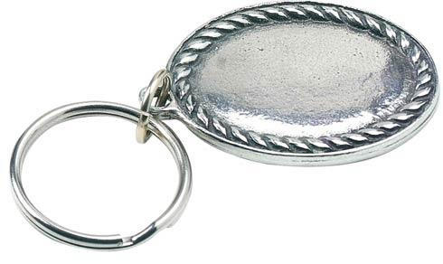 Glassware Rope Edge Engravable Key Ring, SALSAL-CREKR, Sasha Nicholas