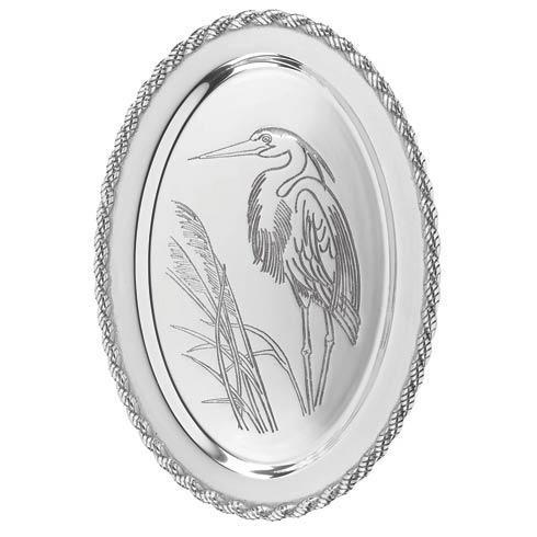 Latitudes Latitudes Large Oval Heron Tray, 20" X 15", SALSAL-13040, Sasha Nicholas