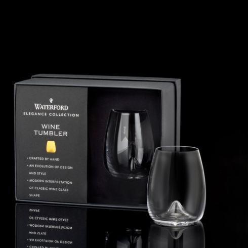 Waterford Elegance Series Crystal Stemless Wine Glass Pair