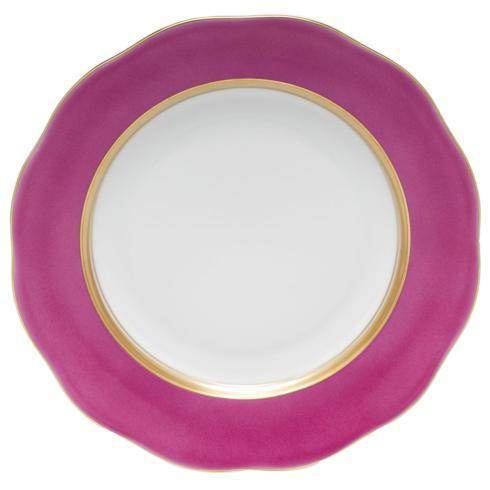 Silk Ribbon Dessert Plate Raspberry