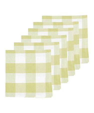 Cady-spenner Franklin Napkins Set Of 6, Green, Cady-Spenner Franklin Napkins Set of 6, Green, Sasha Nicholas