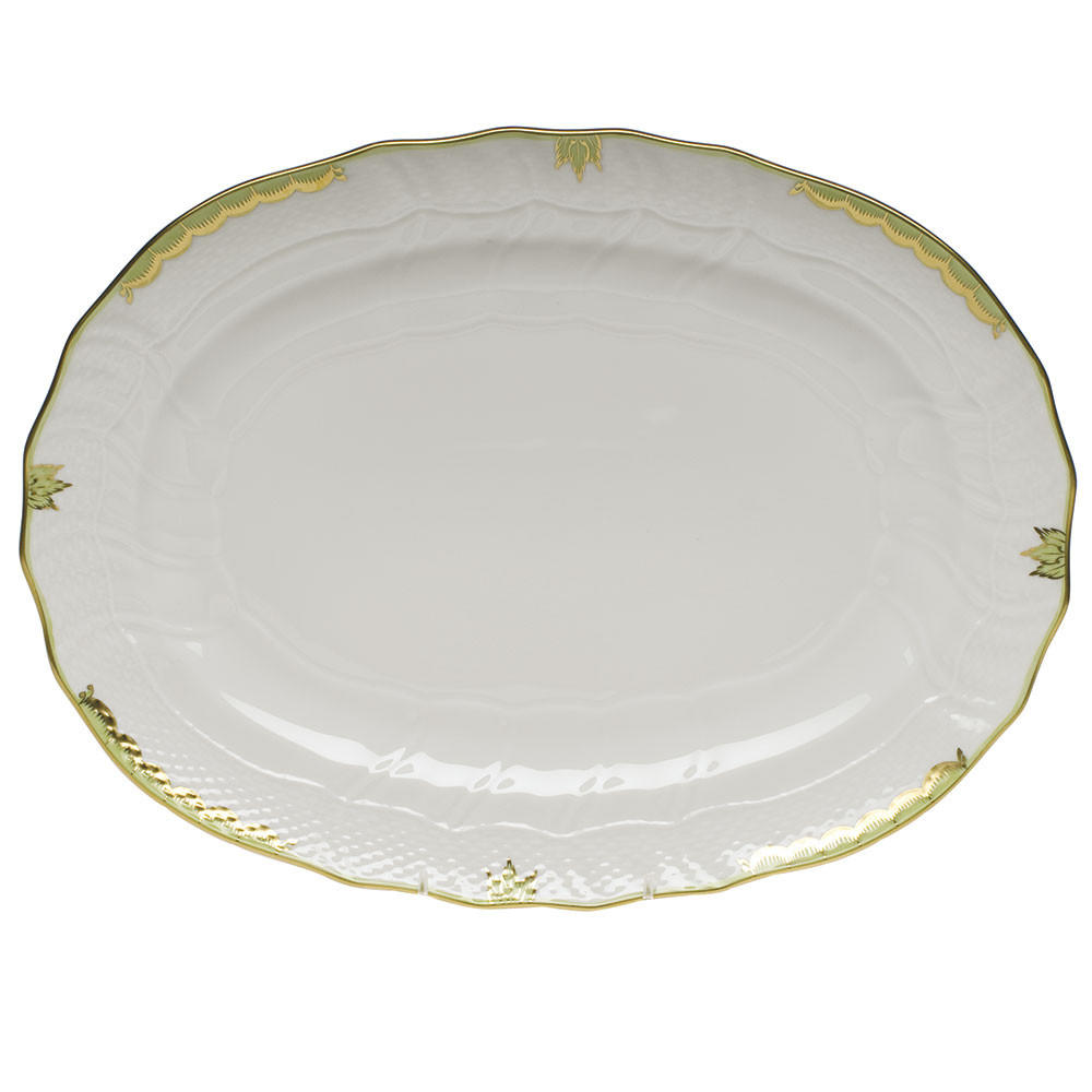 Mcdonough-ellwanger Herend Princess Victoria Platter, Green, McDonough-Ellwanger Herend Princess Victoria Platter, Green, Sasha Nicholas