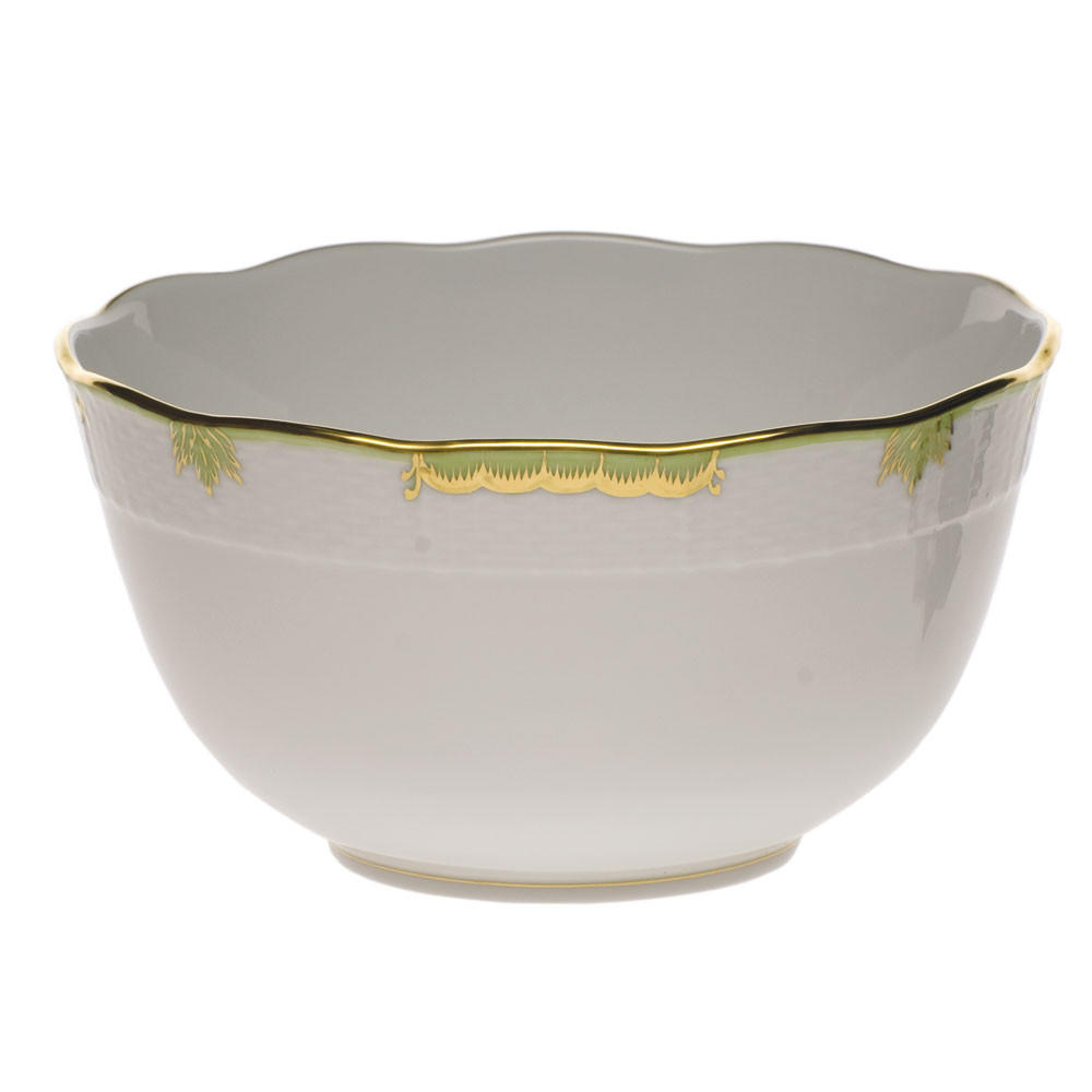 Mcdonough-ellwanger Herend Princess Victoria Serving Bowl, Green, McDonough-Ellwanger Herend Princess Victoria Serving Bowl, Green, Sasha Nicholas