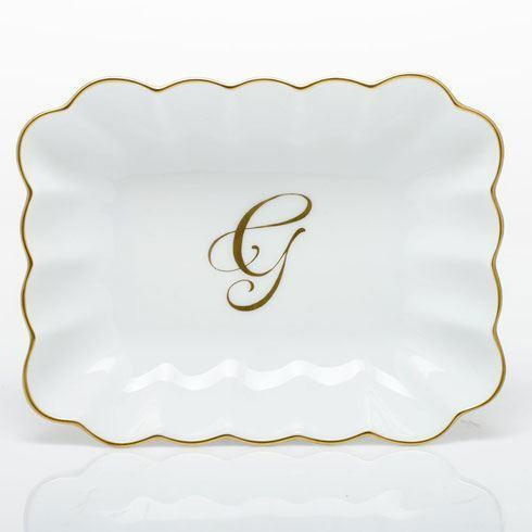 Decorative Dishes Oblong Dish with Monogram - Multicolor [HERHRD-LINOR607738-0-G]