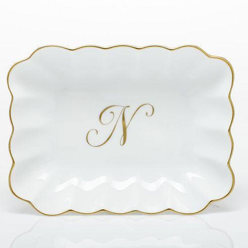 Decorative Dishes Oblong Dish with Monogram - Multicolor [HERHRD-LINOR607738-0-N]