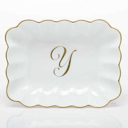 Decorative Dishes Oblong Dish with Monogram - Multicolor [HERHRD-LINOR607738-0-Y]