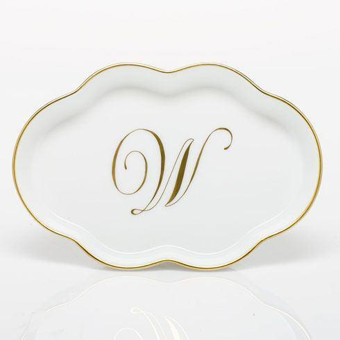 Decorative Dishes Scalloped Tray with Monogram - Multicolor [HERHRD-LINOR607705-0-W]