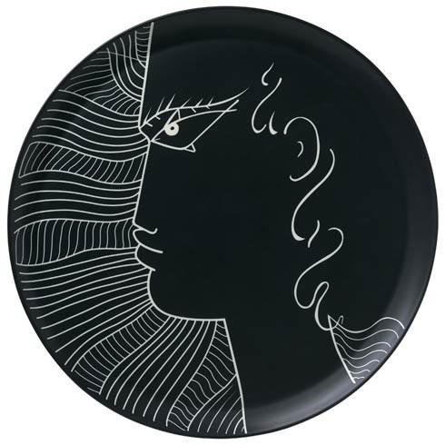 Jean Cocteau Black Large Platter, RAYRSL-0659-17-500046, Sasha Nicholas