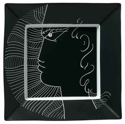 Jean Cocteau Black Square Trinket Tray, RAYRSL-0659-33-600017, Sasha Nicholas