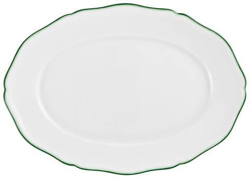 Touraine Double Filet Vert Green Oval Platter, RAYRSL-0663-01-502035, Sasha Nicholas
