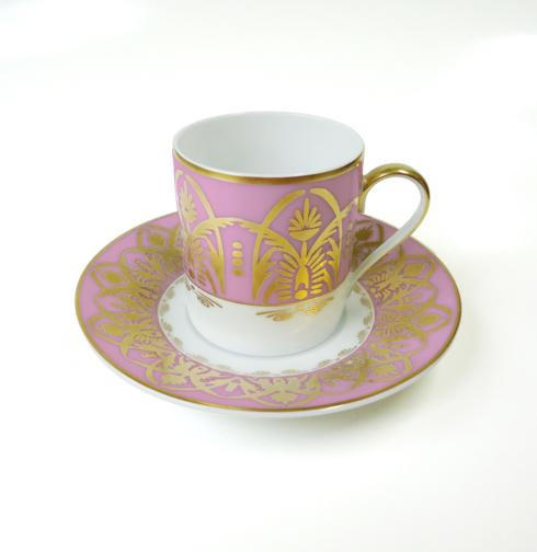 Recamier Oasis Purple Coffee Saucer, ROYBIA-T100-REC20708, Sasha Nicholas