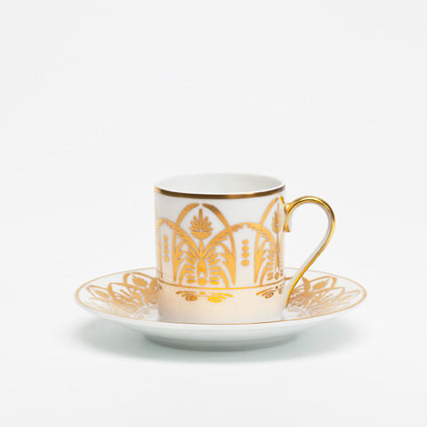 Recamier Oasis White Coffee Cup, ROYBIA-R200-REC20649, Sasha Nicholas