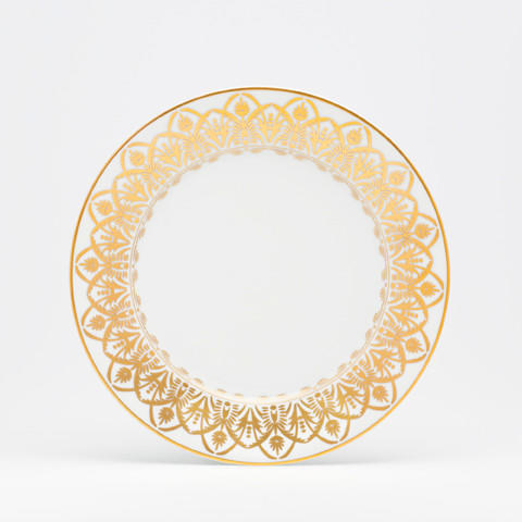 Recamier Oasis White Dessert Plate, ROYBIA-B220-REC20649, Sasha Nicholas