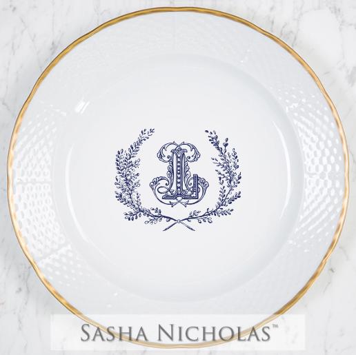 Gantt-linder Weave 24k Gold Charger Plate, Gantt-Linder Weave 24K Gold Charger Plate, Sasha Nicholas