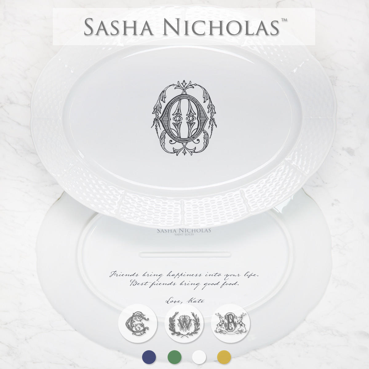Quick Ship Weave Oval Platter, QSSNW131, Sasha Nicholas