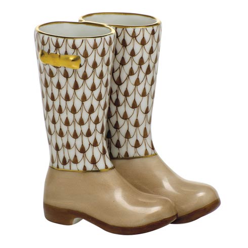 Miscellaneous Pair Of Rain Boots-chocolate, HERHRD-SVHBR216073-0-00, Sasha Nicholas