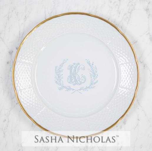 Bergwall-king 24k Gold Dinner Plate, Bergwall-King 24K Gold Dinner Plate, Sasha Nicholas