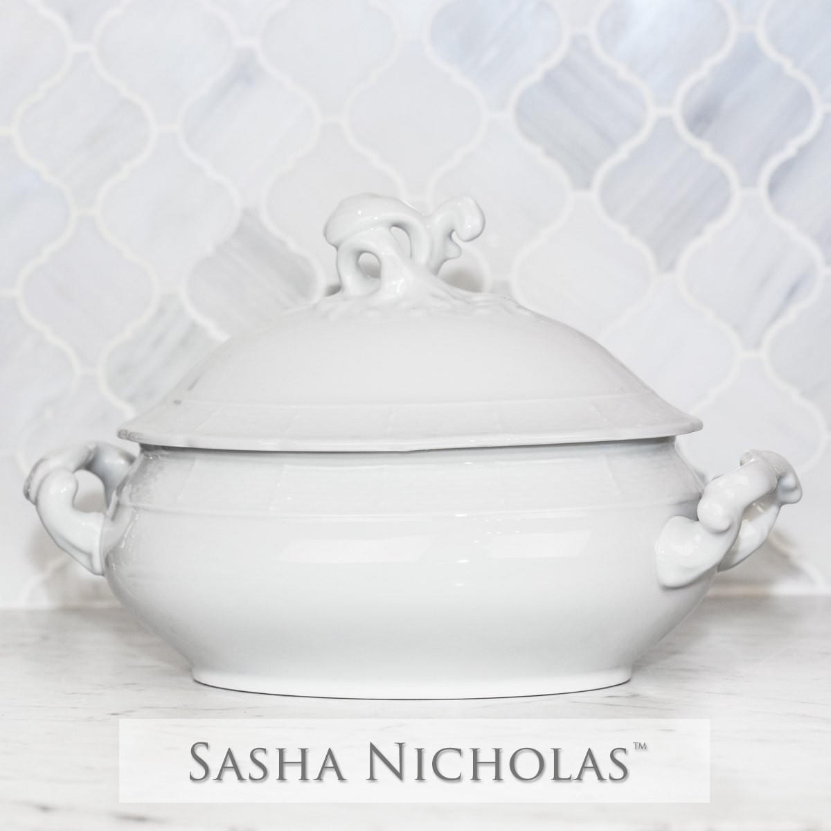 Bergwall-king Simply White Covered Tureen, Bergwall-King Simply White Covered Tureen, Sasha Nicholas