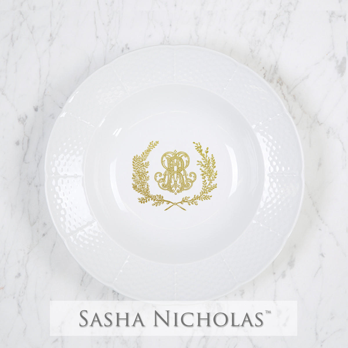 Tew-ruoff Weave Rim Soup Plate, Tew-Ruoff Weave Rim Soup Plate, Sasha Nicholas