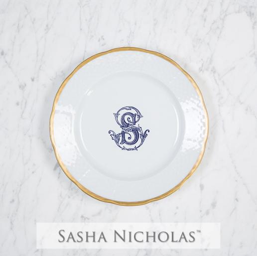 Friou-sanchez Weave 24k Gold Salad Plate, Friou-Sanchez SNWG111, Sasha Nicholas