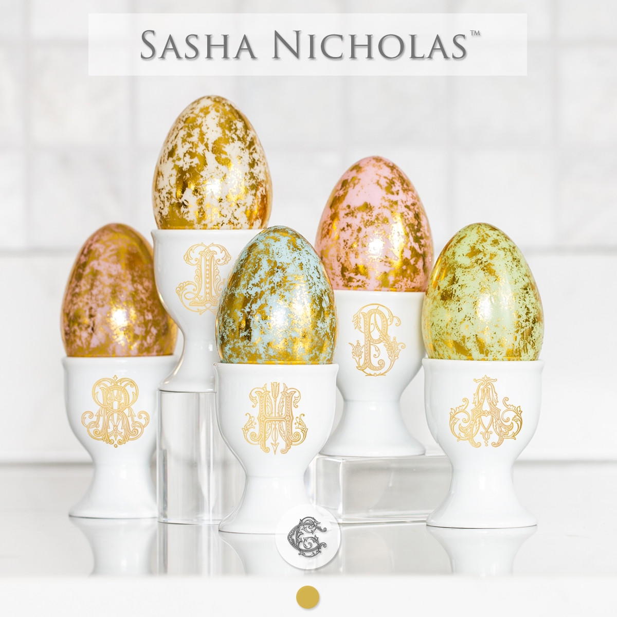 Set Of Four Sasha Nicholas Egg Cup - Limited Edition, SNA132, Sasha Nicholas