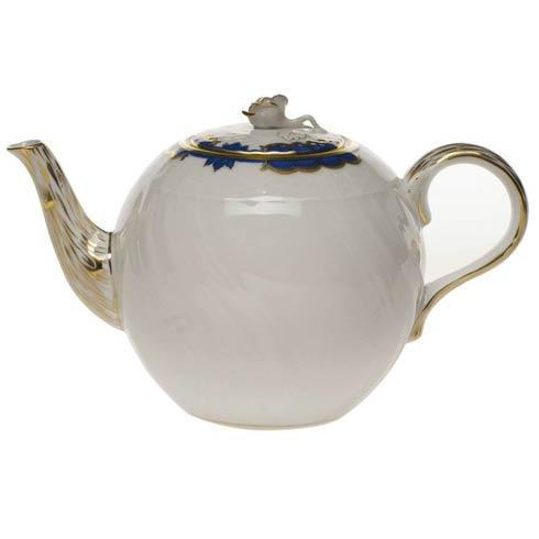 Peters-randle Herend Princess Victoria Blue Tea Pot W/rose, Peters-Randle HERHRD-A-BGNB01605-0-09, Sasha Nicholas