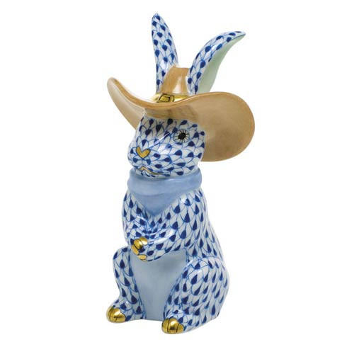 Figurines Bunnies Cowboy Bunny - Sapphire