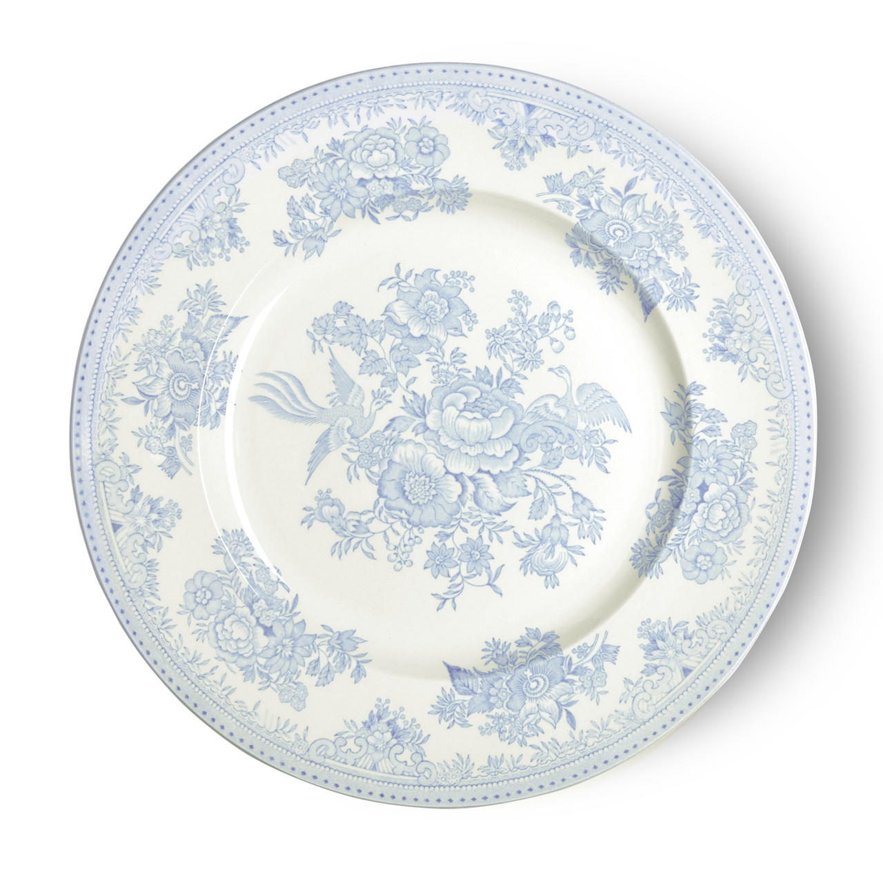 Baker-sophocles Burleigh Blue Asiatic Pheasants Plate Large, Baker-Sophocles BURBAPH-003, Sasha Nicholas