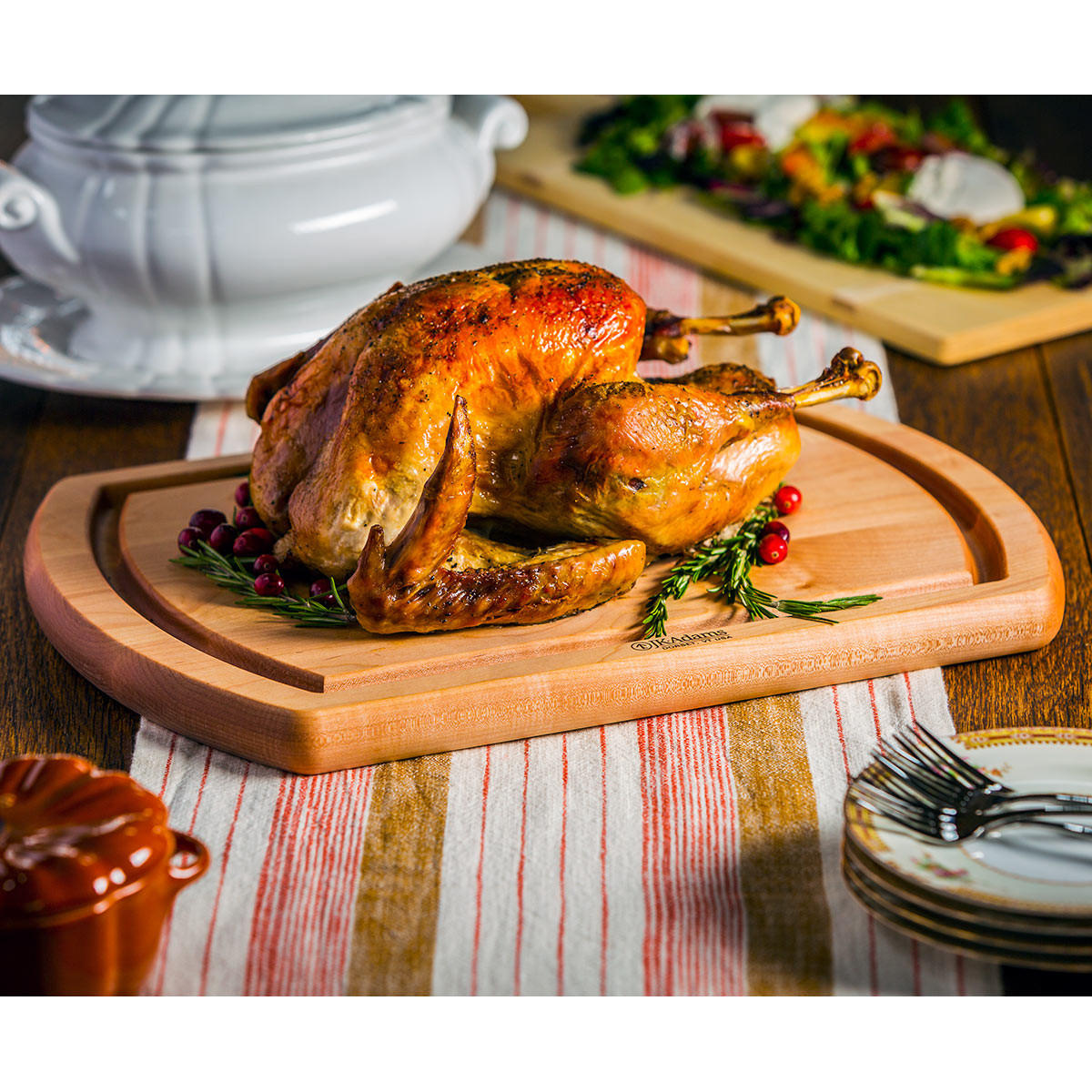 Slay-kratochvil Maple Reversible Carving Board, Couture Wreath 'k', Slay-Kratochvil Maple Reversible Carving Board, Monogram (103) 'K', Sasha Nicholas