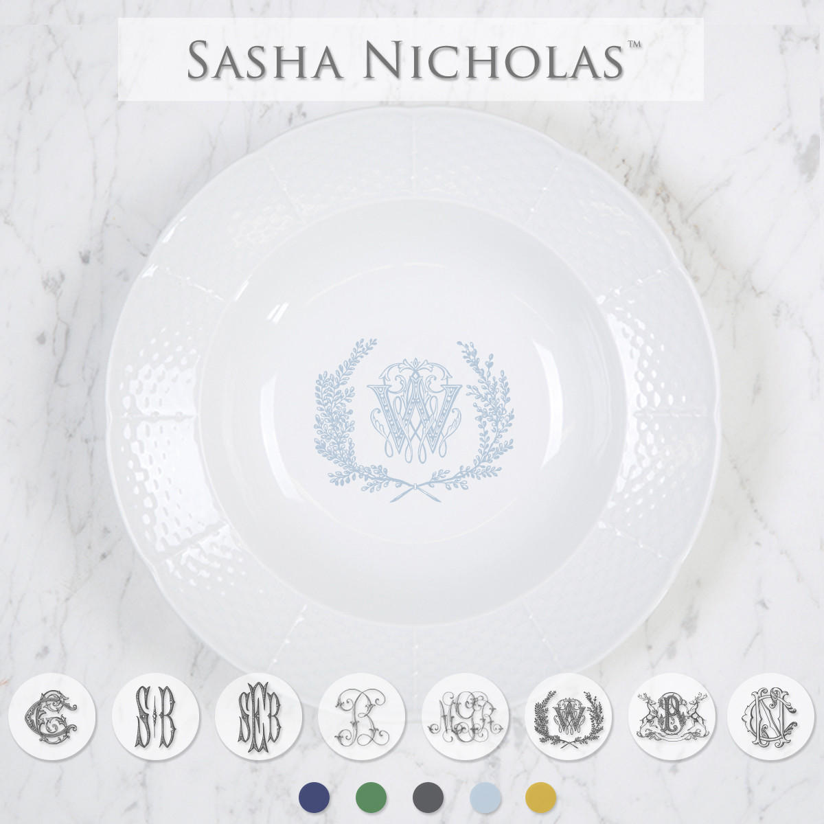 Asel-nobis Weave Rim Soup Bowl, Asel-Nobis SNW116, Sasha Nicholas