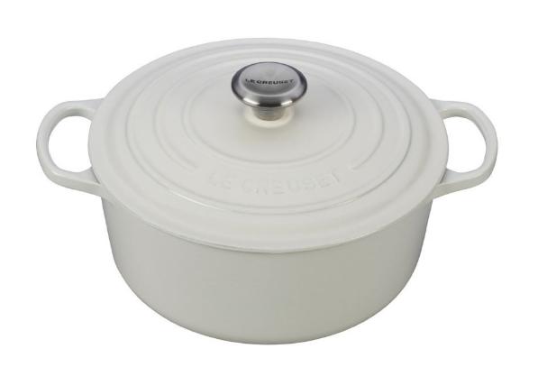 Coyne-mellow Le-creuset 5.5 Qt. Round Dutch Oven, White, Coyne-Mellow Le-Creuset 5 1/2Qt. Round Dutch Oven, White, Sasha Nicholas