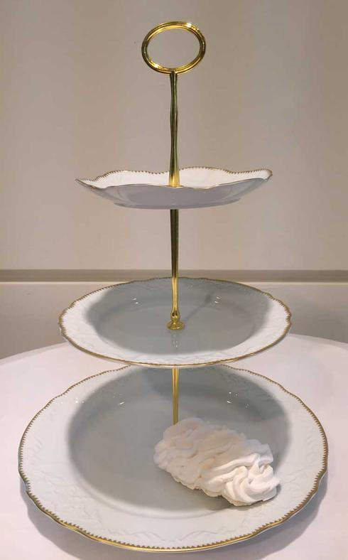 Higgins-hogan Simply Anna Gold 3 Plate Tiered Cake Stand, Higgins-Hogan ANNDVC-SA3PTDSB, Sasha Nicholas