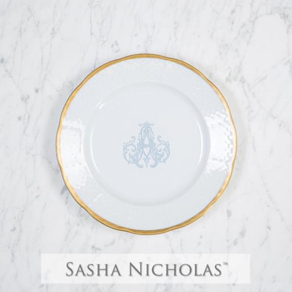 Millsaps-adams Weave 24k Gold Salad Plate, Millsaps-Adams SNWG111, Sasha Nicholas