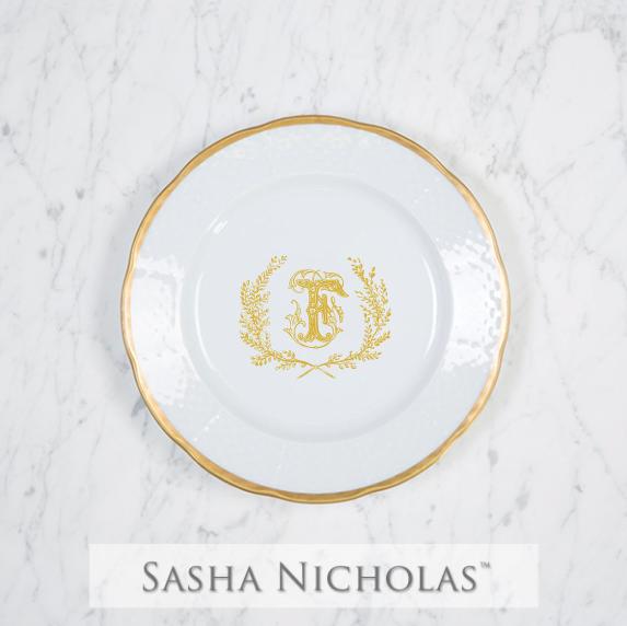 Grammer-freund Weave 24k Gold Salad Plate, Grammer-Freund SNWG111, Sasha Nicholas