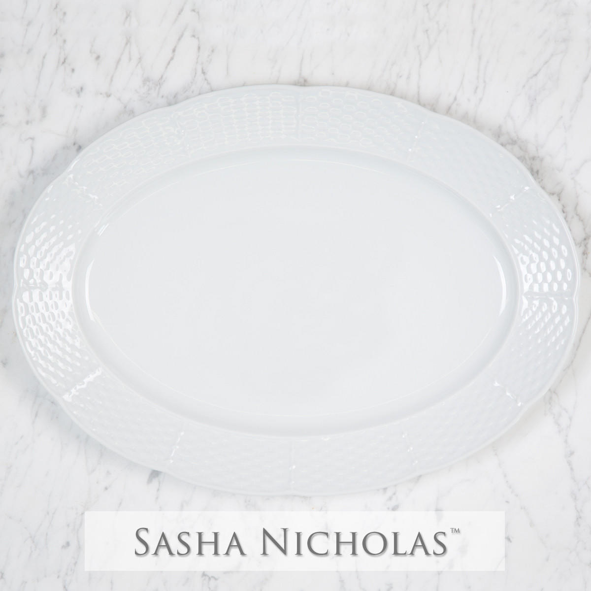 Pace-lavers Weave Oval Platter, Pace-Lavers SKU-25904EA2, Sasha Nicholas