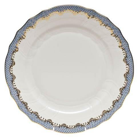 C-j Herend Fish Scale Light Blue Dinner Plate, C-J HERHRD-A-EBH301524-0-00, Sasha Nicholas